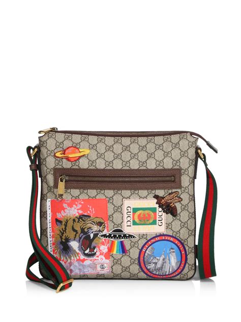 gucci patches messenger bag|gucci messenger bag vintage.